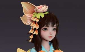 PBR小女孩3D模型-FBX-BLENDER