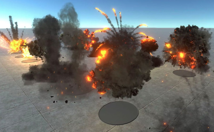 HQ Realistic explosions 1.1.2unity爆炸粒子特效 unity cg特效 插件 第1张