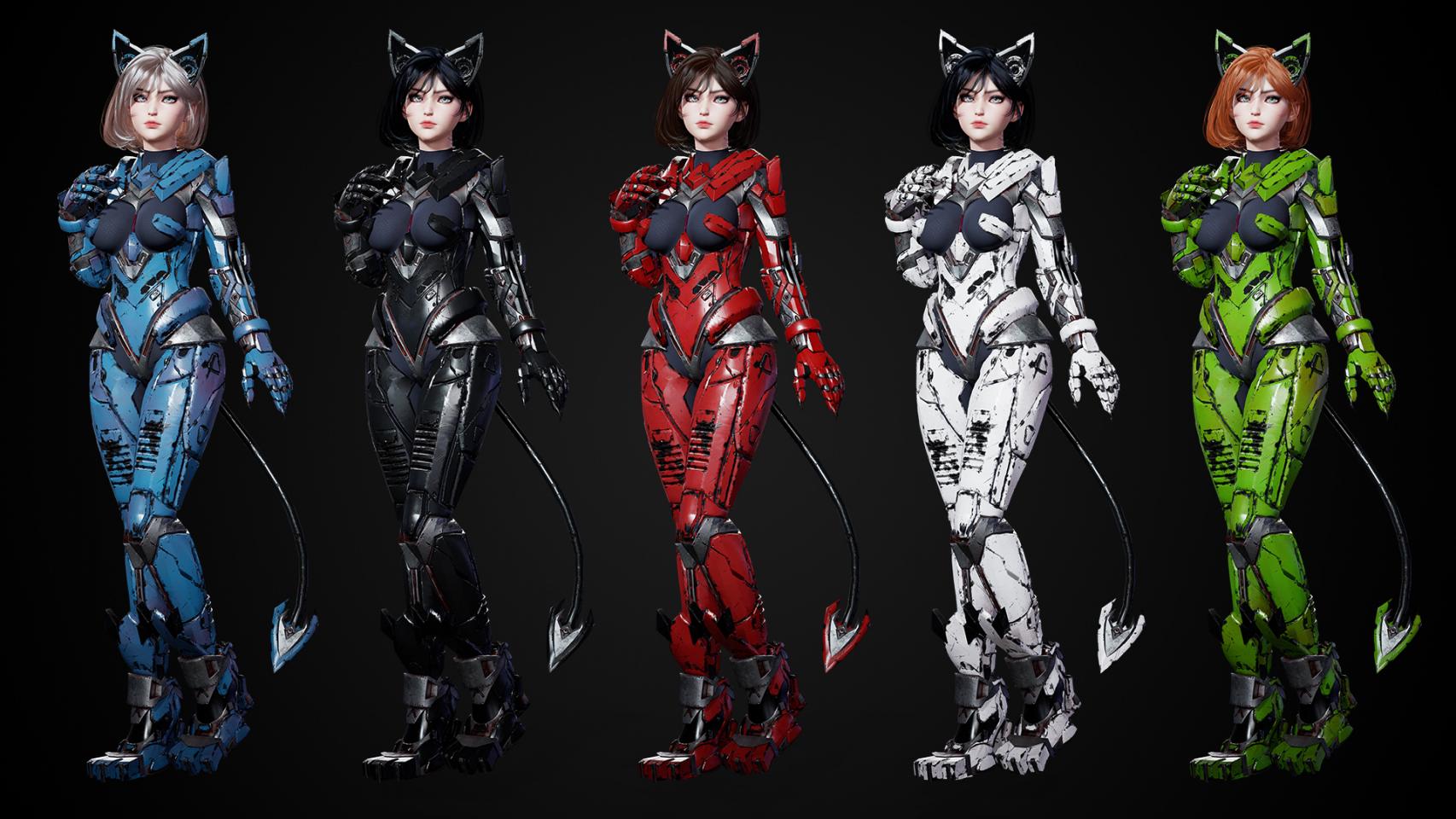 Cosmo Cat Girl-虚幻资源 虚幻引擎 骨骼动画 游戏模型 第4张