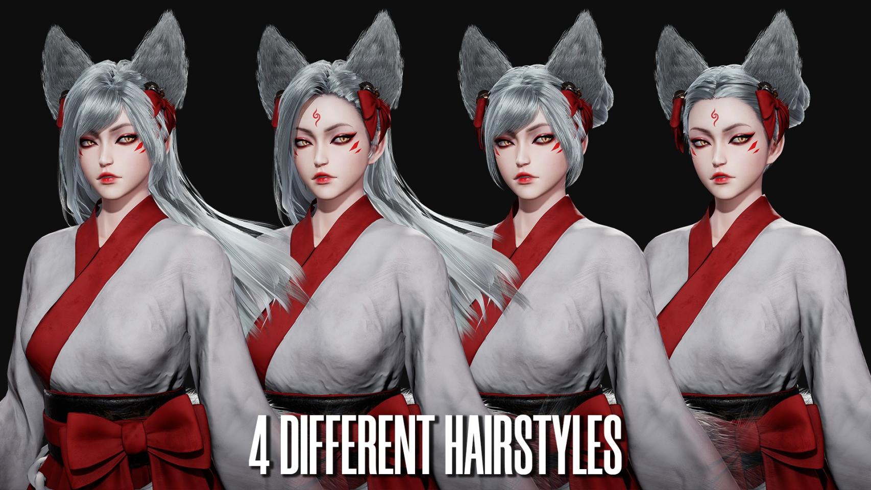  Cute Kitsune's 3D Model - Illusory Engine Resources Skeleton Animation Game Animation Illusory Engine Page 4